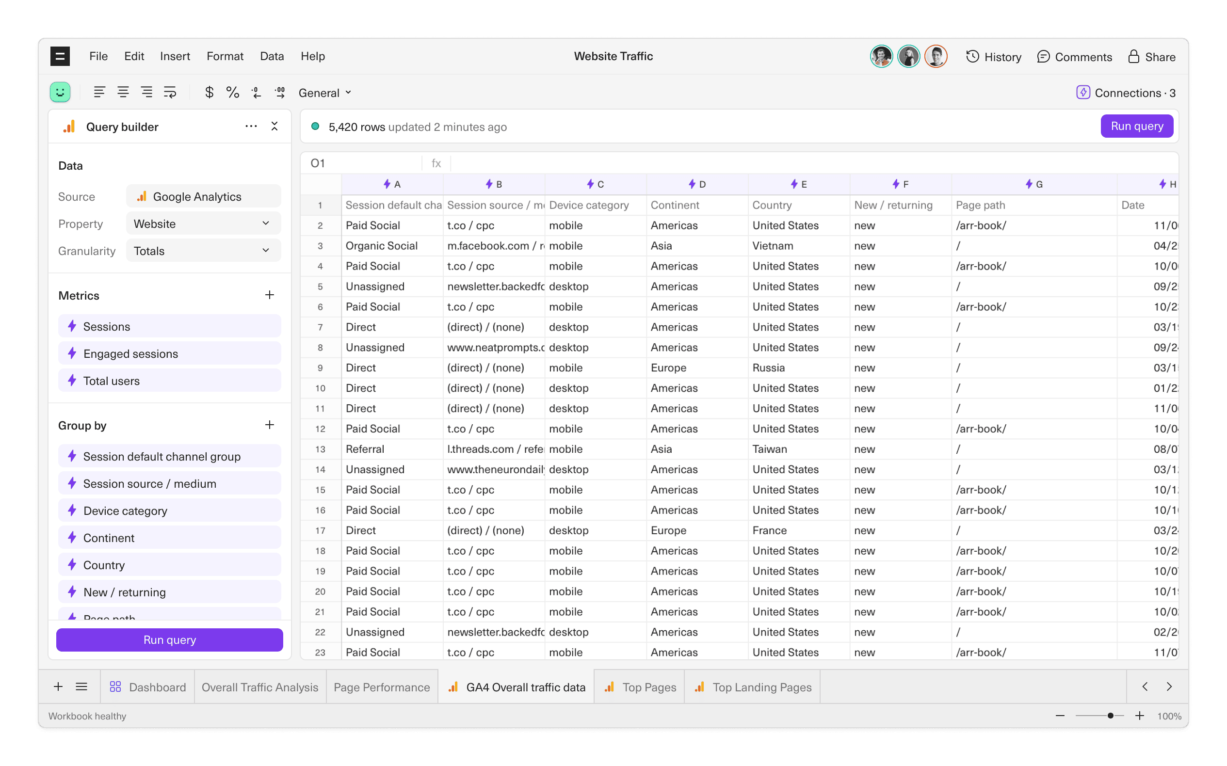 A screenshot of an ARR build spreadsheet in Equals, with the chart editor open.