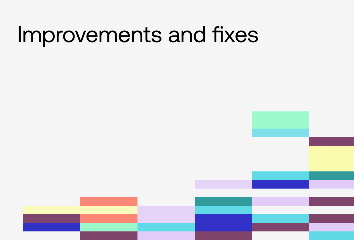 Improvements and fixes